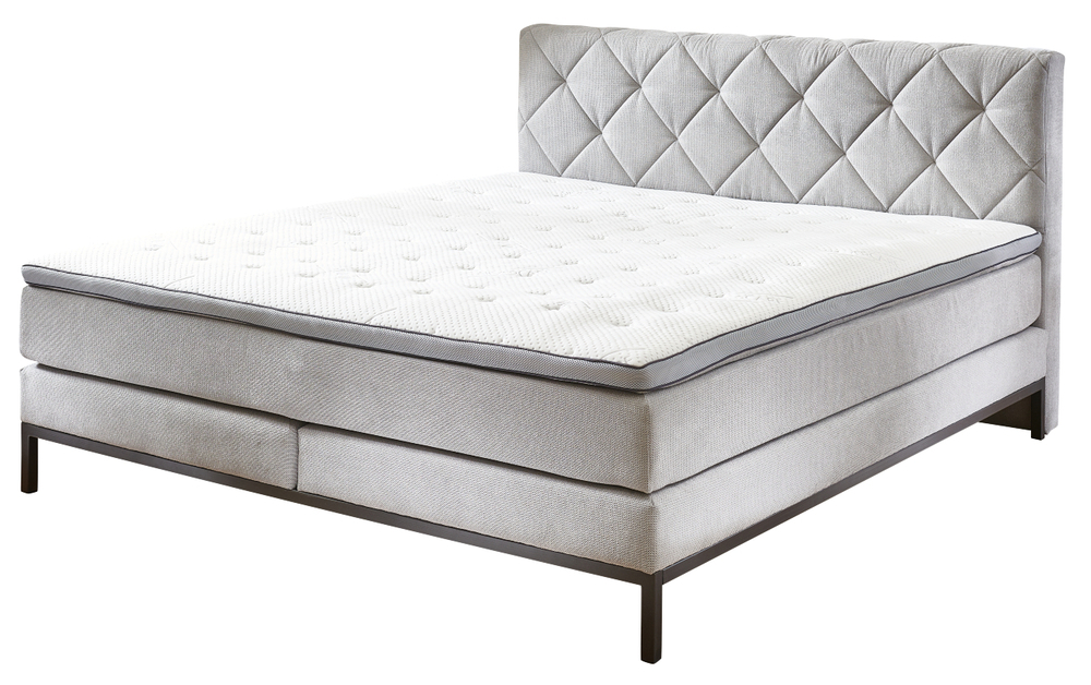 Sun garden Kontinentálna posteľ BOXSPRING ROCKAWAY BX2180 160x200 cm - svetlosivá