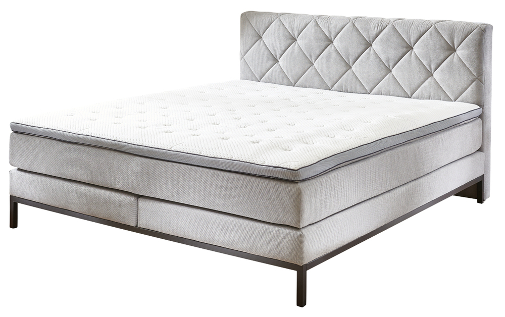 Sun garden Kontinentálna posteľ BOXSPRING ROCKAWAY BX2180 180x200 cm - svetlosivá