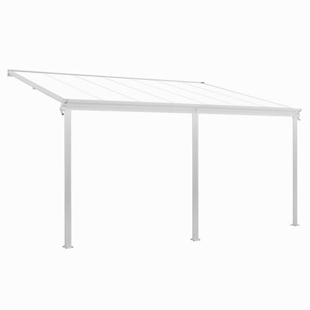 Pergola Borneo 5,5x3m s dvojstennými doskami biela