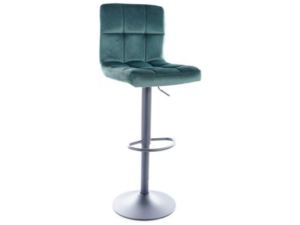 Barová stolička C105 VELVET čierny rám / zelená BLUVEL 78