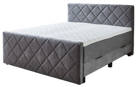 Kontinentálna posteľ BOXSPRING CHESTER BX2200 180x200 cm - šedá