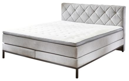 Kontinentálna posteľ BOXSPRING ROCKAWAY BX2180 160x200 cm - svetlosivá