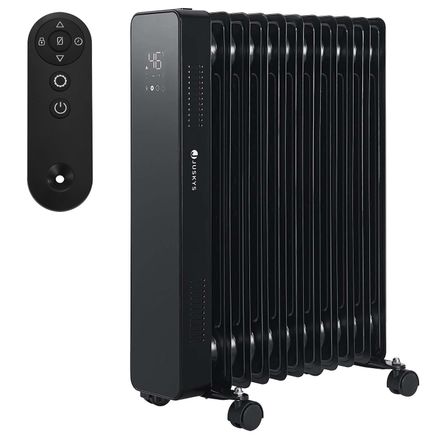 Olejový radiátor OH125BW2 s termostatom, LED s výkonom 2500W čierny