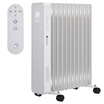 Olejový radiátor OH125BW2 s termostatom, LED s výkonom 2500W biely