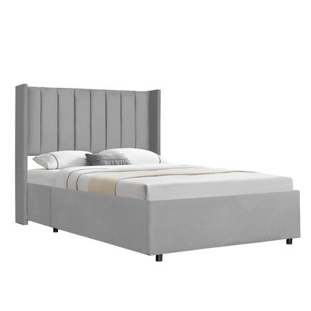 Čalúnená posteľ Savona 140 x 200 cm - bledosivá