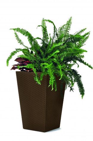 Rattan planter M - hnedá